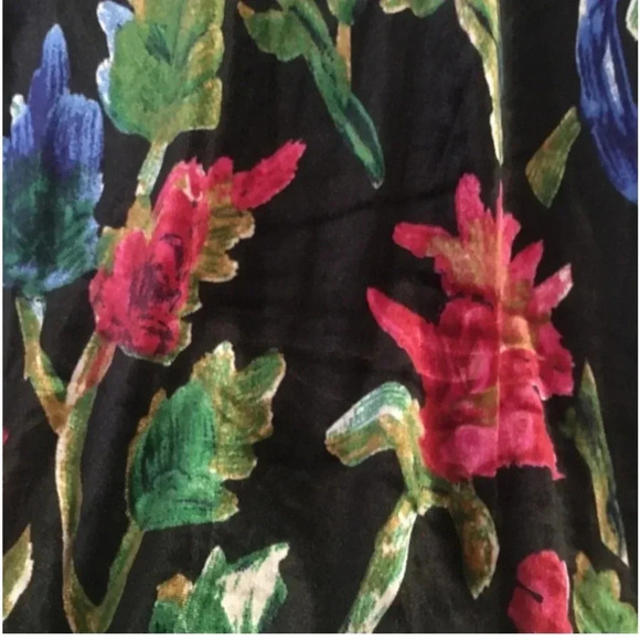 ZARA Womens Midi Dress Velvet Floral Faux Wrap V-Neck Sheath Dress Size Small - Picture 7 of 10